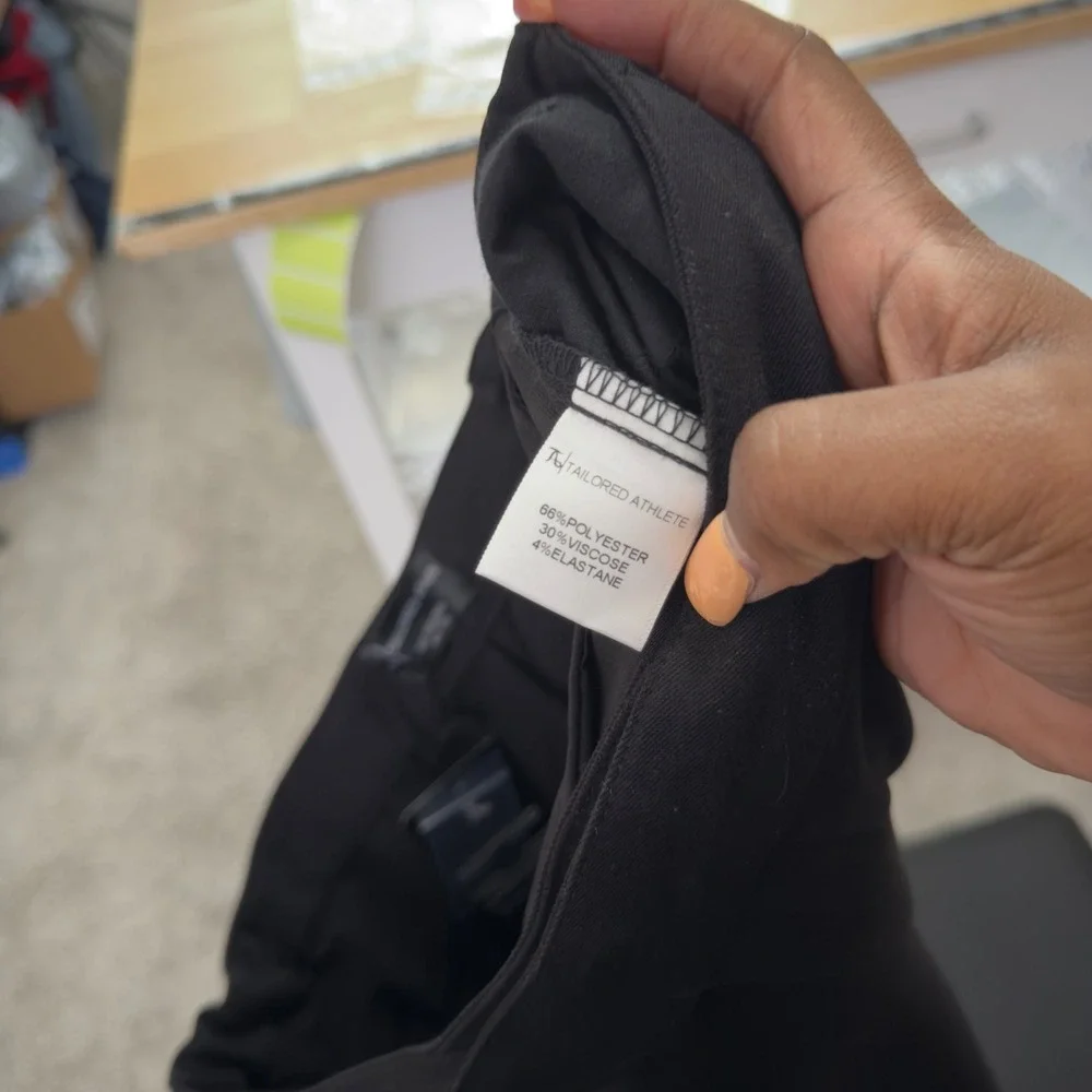 NEW Tailored Athlete Men Trousers 36W‎ 34L Black 365 Muscle Fit Stretch Pants